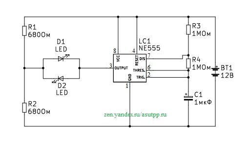 Os LEDs de comutação de circuito