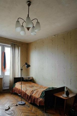 interior Soviética do apartamento Alexei Kulkova.