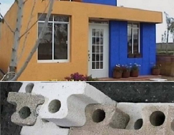 O custo casa única 2500 USD., A construção, que durou menos de um dia