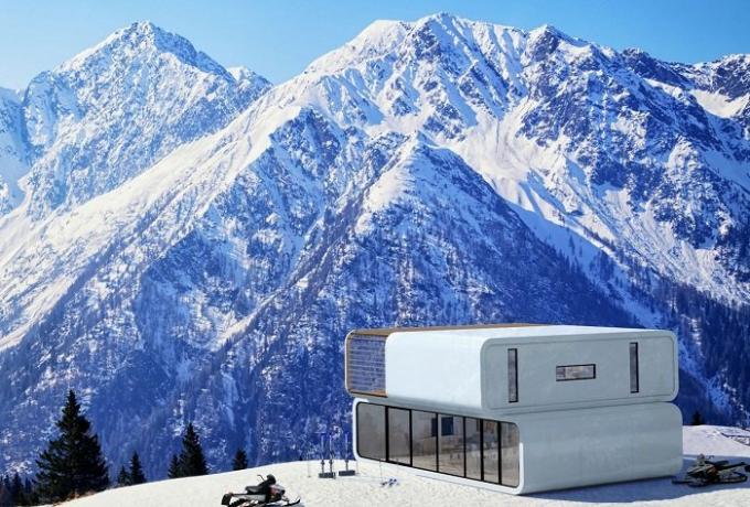 Coodo - uma casa modular que pode ser colocada em nas montanhas.