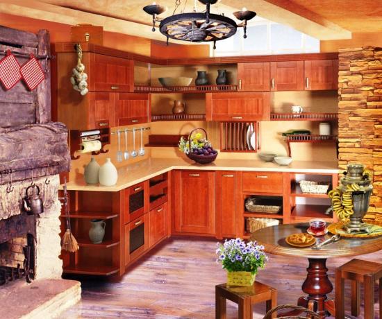 Uma cozinha charmosa criada por um artesão caseiro