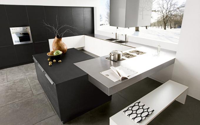 Cozinha preto e branco (57 fotos): como criar um interior com suas próprias mãos, papel de parede, conjunto de cozinha, eletrodomésticos, foto, preço e tutoriais em vídeo