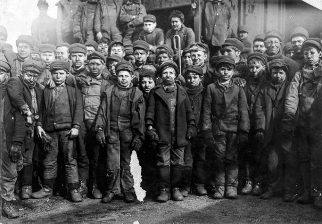 
mineiros crianças nos Estados Unidos.