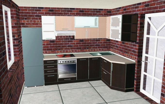 Armário de cozinha com bancada, piso, preço, exemplos de fotos, além de instruções com vídeo sobre como instalá-lo você mesmo
