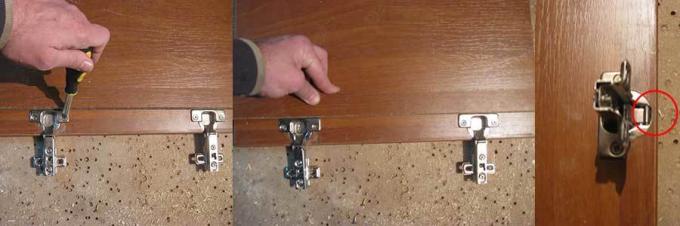 A distância entre a dobradiça e a extremidade da porta não deve exceder 5 mm