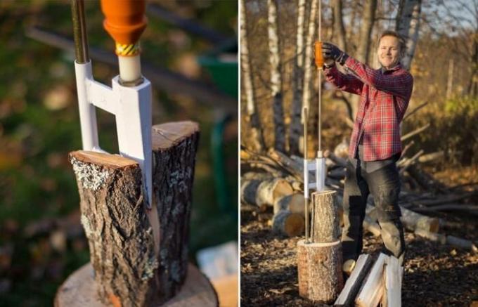 Cutelo simples, que irá substituir o machado para cortar madeira em uma fazenda de férias