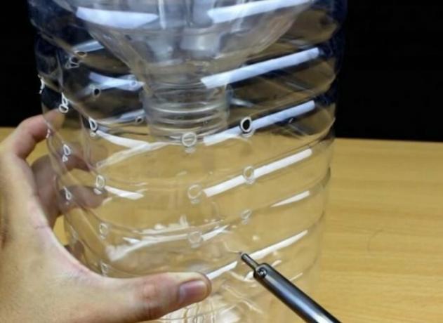 Uma simples forma de captura de peixes com uma garrafa de plástico