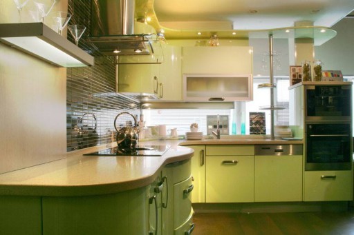 Cozinha de pistache (57 fotos), sombra de pistache, cor verde no interior da cozinha, design DIY: instruções, tutoriais de fotos e vídeo, preço