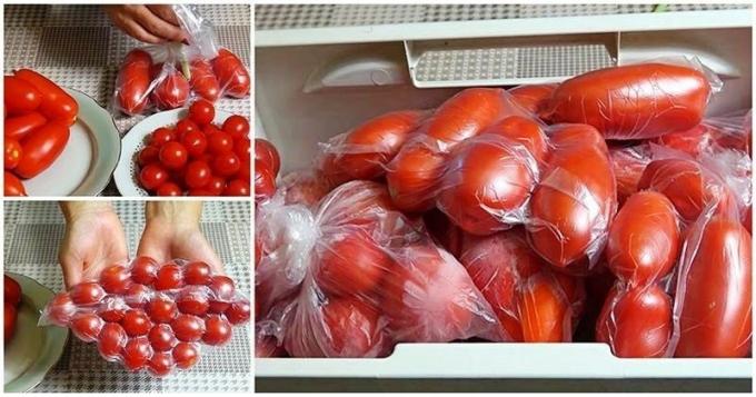 O método, que me permite armazenar os tomates "fresco" por um ano