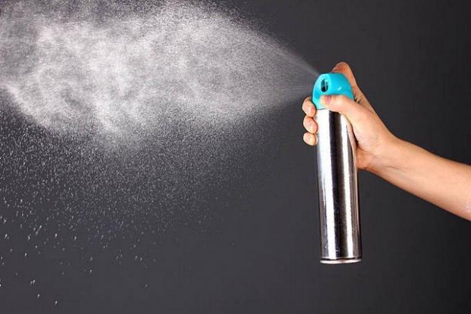 Reciclagem spray insuficientemente eficaz