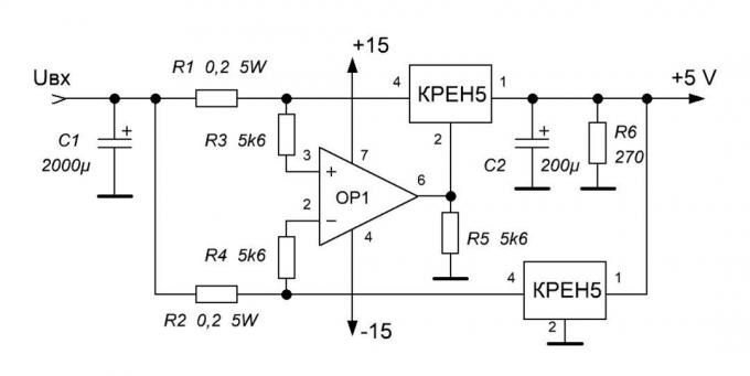 Ligação em paralelo de chips e K142EN5A semelhante