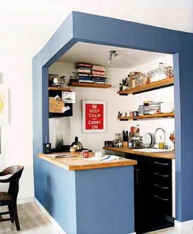 Uma kitchenette para um estúdio é a solução ideal para pequenas casas