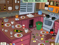 Imagem do videogame infantil "Limpar a cozinha"