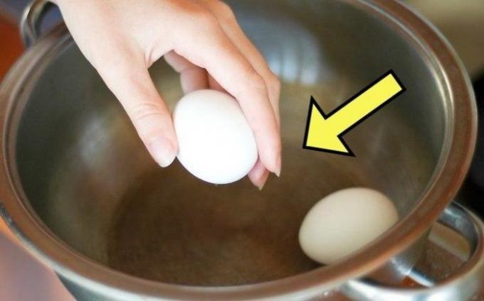 Ferva os ovos, que podem ser limpos em uma fração de segundo.