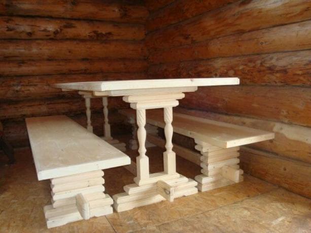 Móveis para o banho a partir de madeira