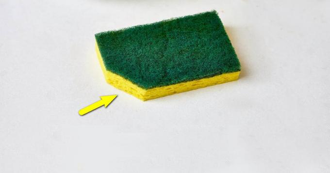 Por que é necessário cortar o canto na esponja para lavar pratos, e fazê-lo com mais freqüência