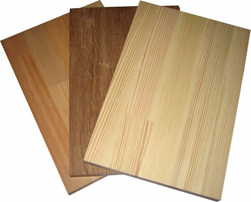 Placas de madeira maciça